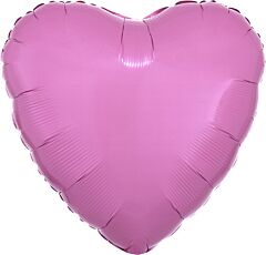 Bright Pink Heart 18in Solid Mylar