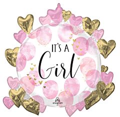 Baby Girl Watercolor 26in SuperShape Balloon