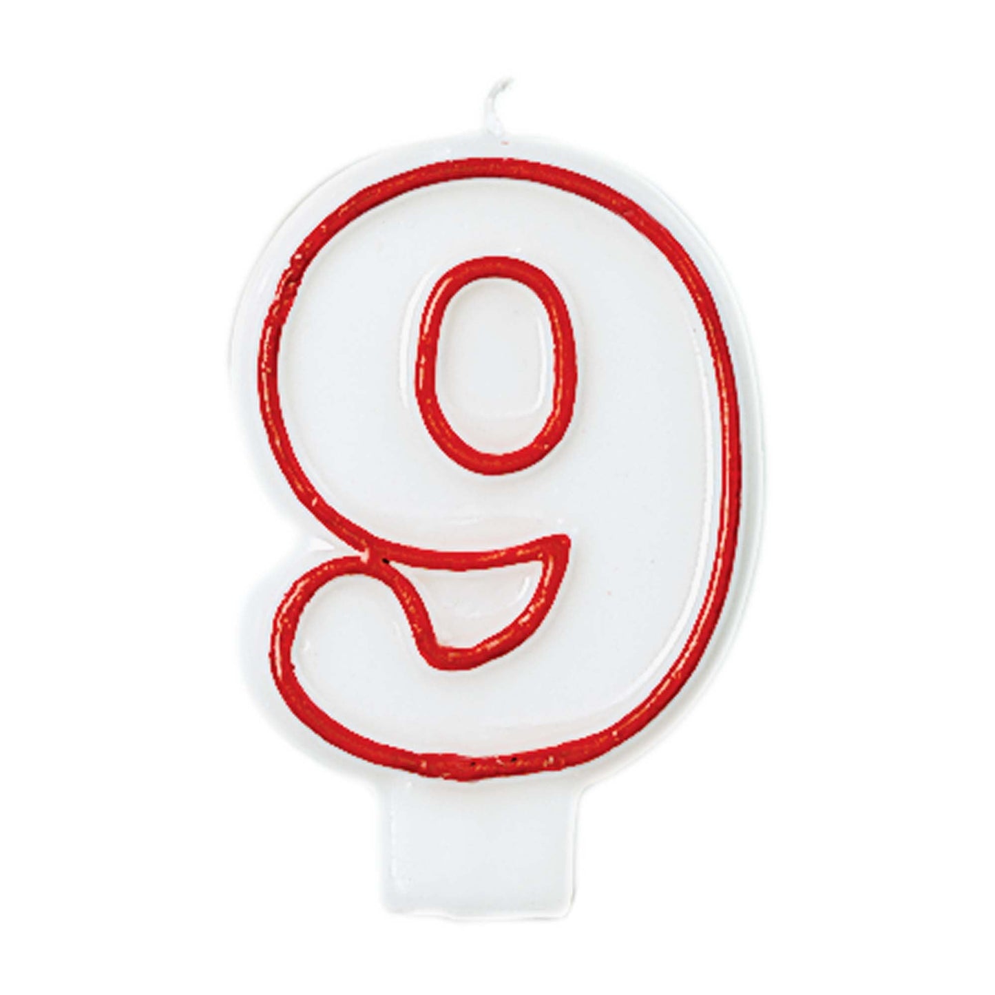 Red and White Number Candle