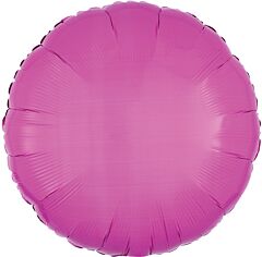Bright Pink Round 18in Solid Mylar