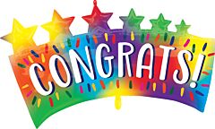 Congrats Star Banner 34in SuperShape Balloon