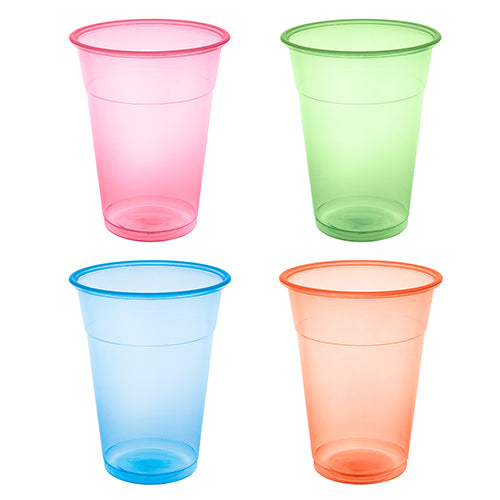16 oz. Soft Plastic Cups - Assorted Neons 20 Ct.