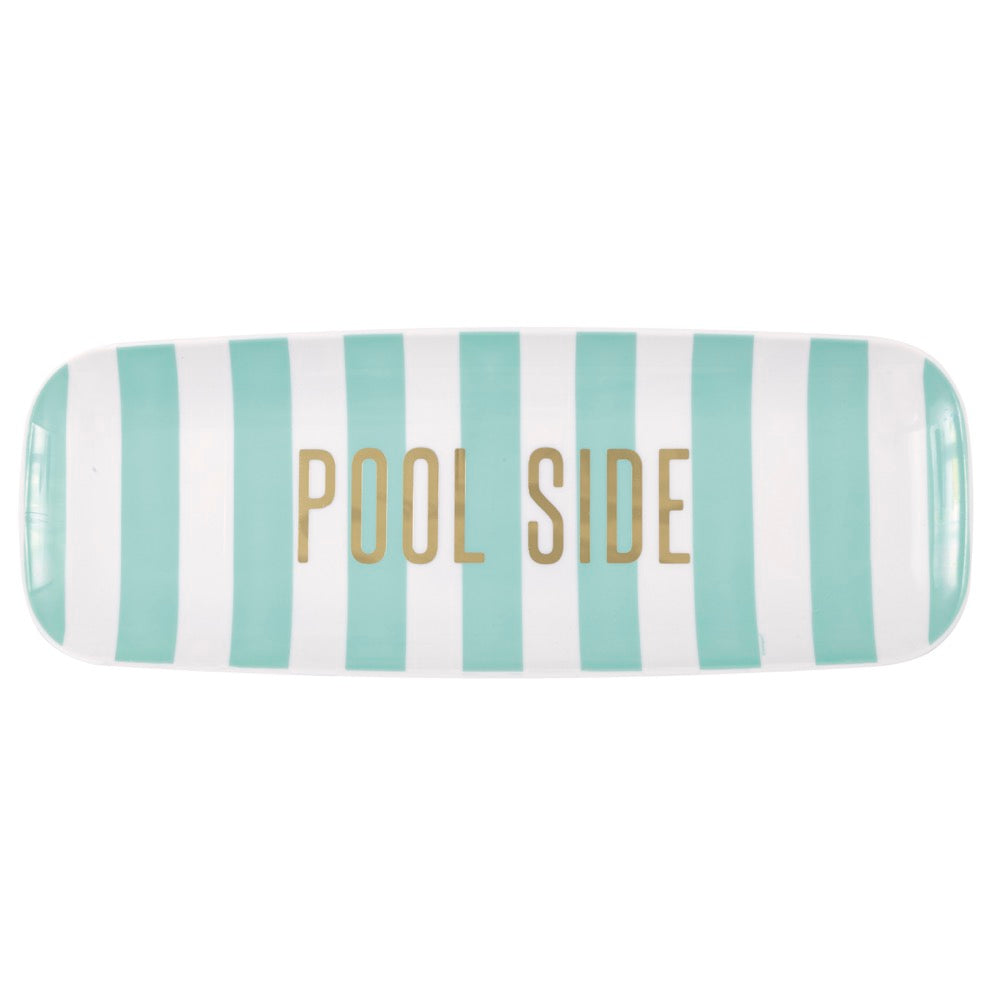 Poolside Summer Plastic Serving Tray - Foil Stamping