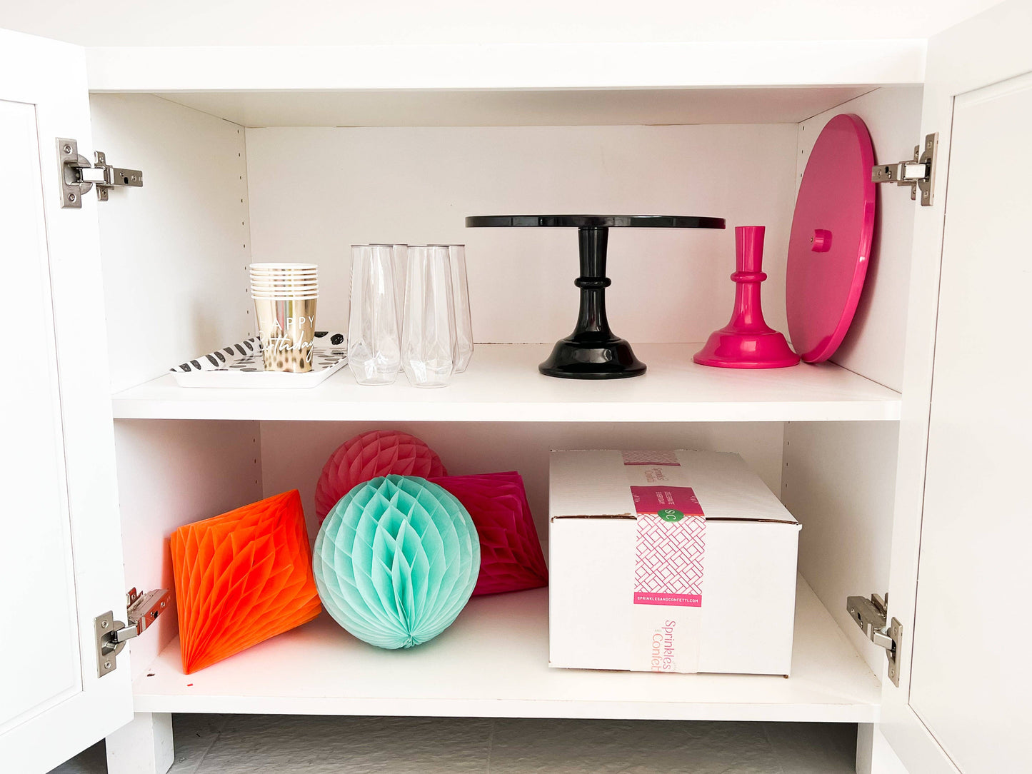 Hot Pink Melamine Pedestal Cake Stand