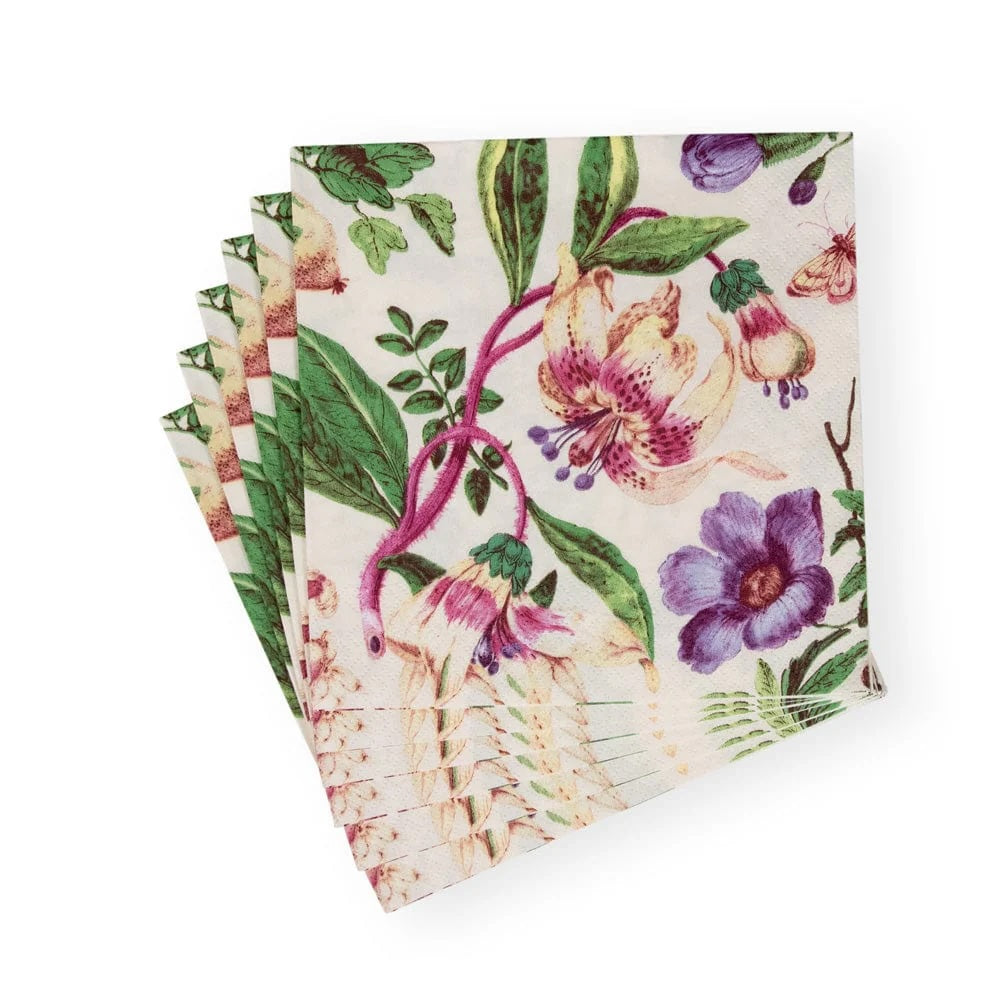 Porcelain Blooms Ivory Lunch Napkins 20ct