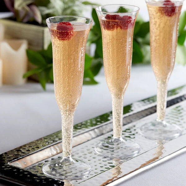 5oz Fluted Plastic Champagne Glasses 2-Piece 10ct
