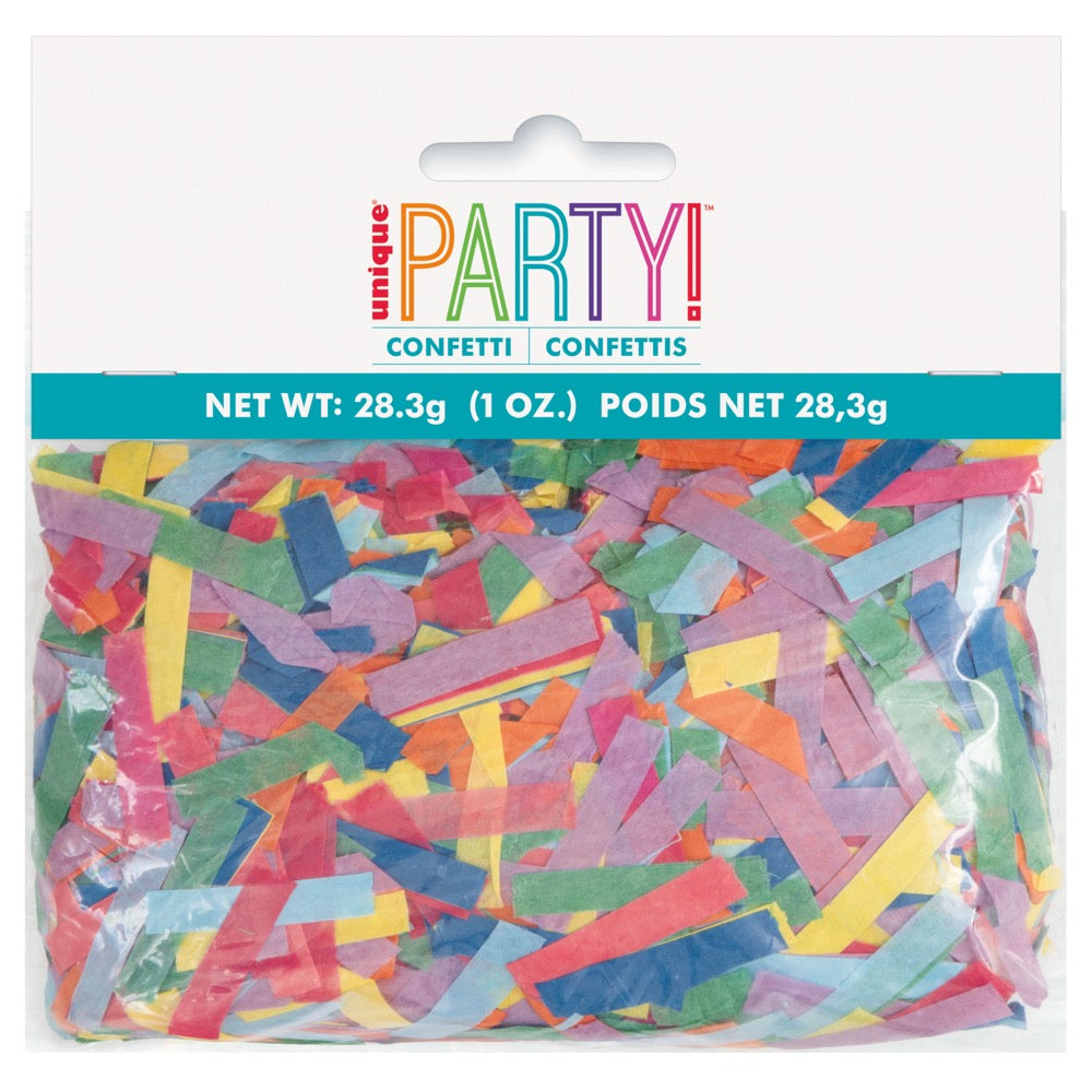 Colorful Rectangular Tissue Confetti 1 oz