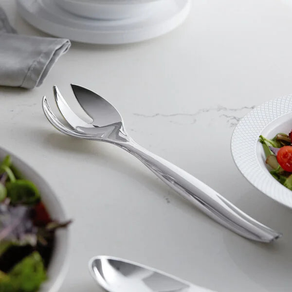 10in Silver Plastic Serving Forks 2ct