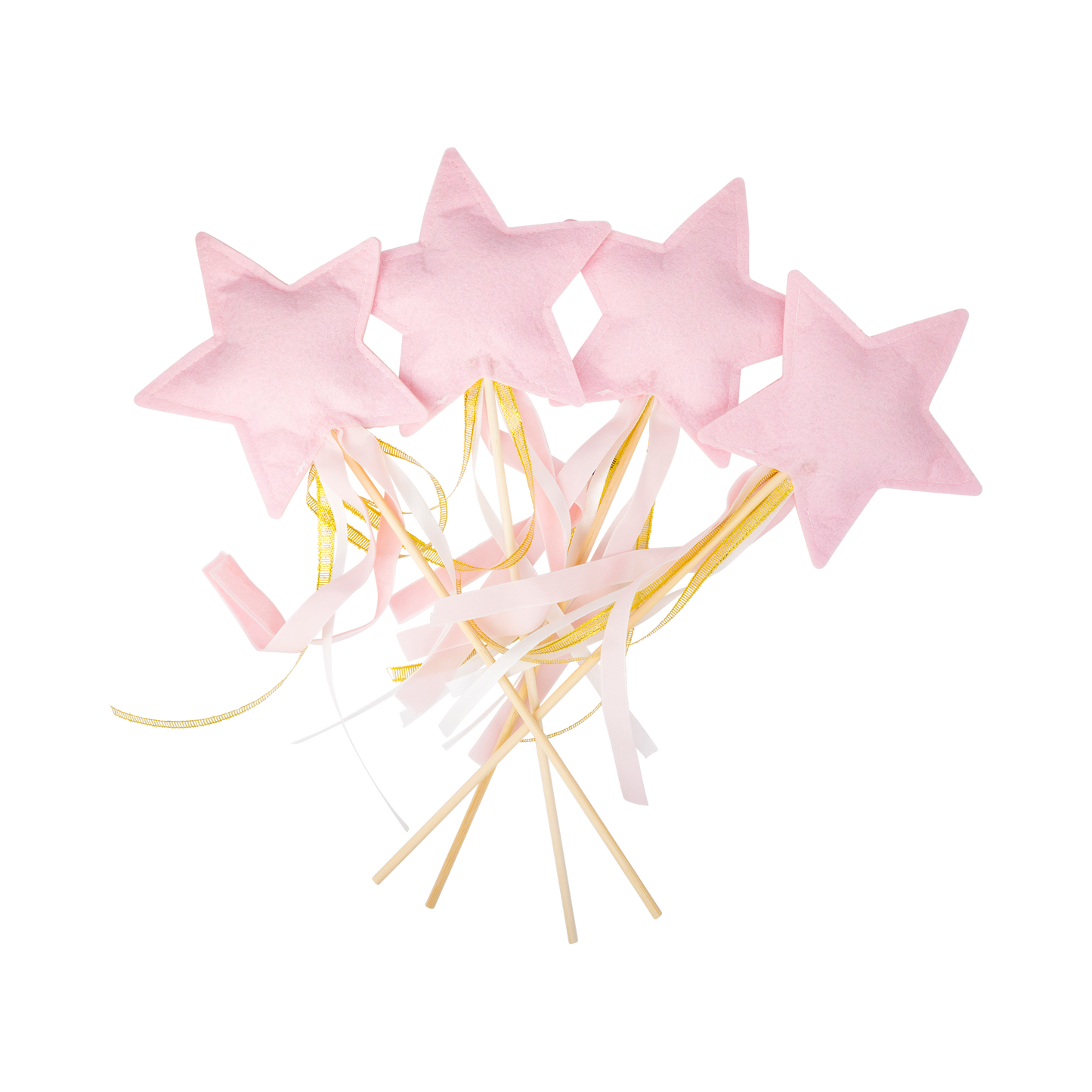 Princess Puffy Felt Wand Set 4ct