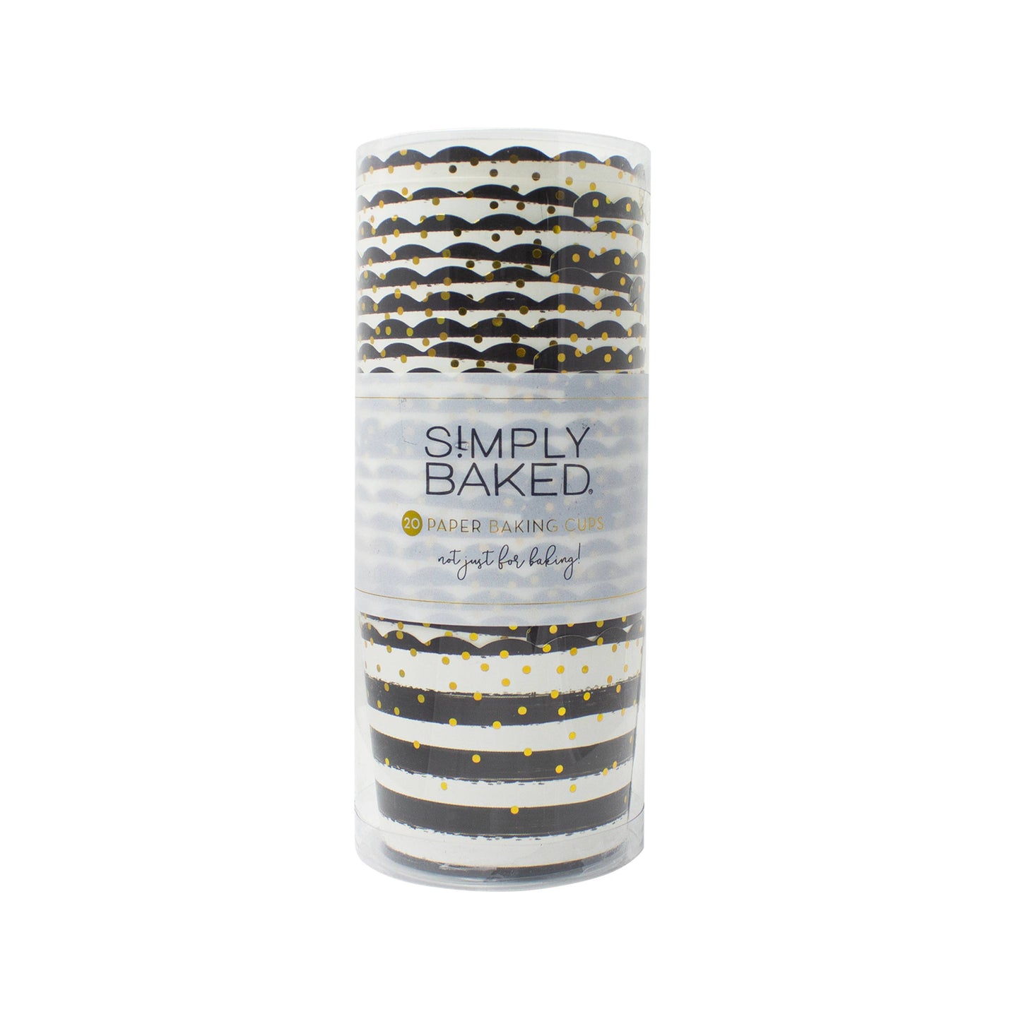 Cup Large Black Confetti Foil/20pk