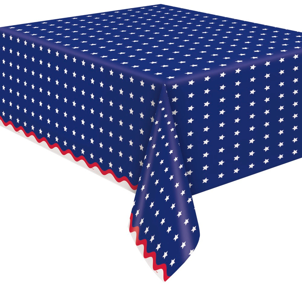 Peppy Patriotic Paper Table Cover 54X84