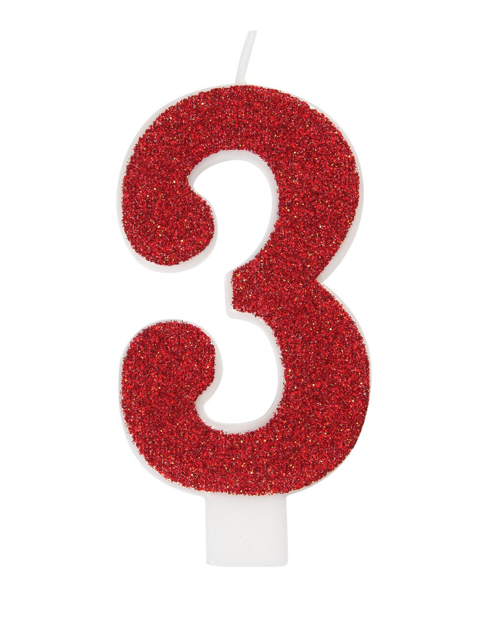Glitter Number Candle
