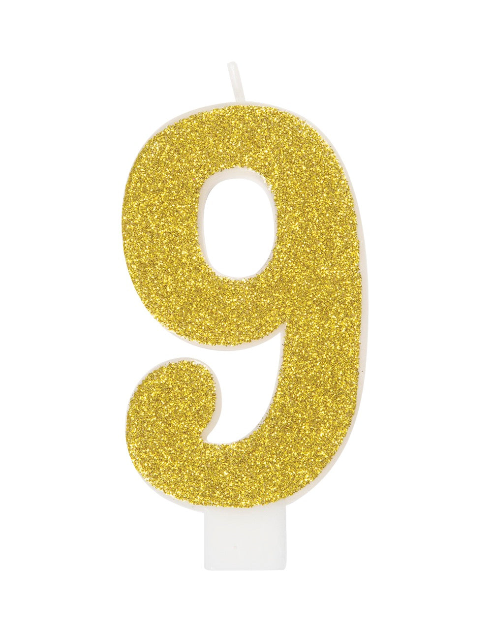 Glitter Number Candle