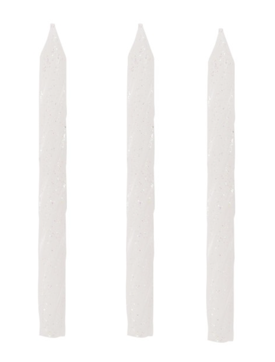 Iridescent Glitter Spiral Birthday Candles 24ct