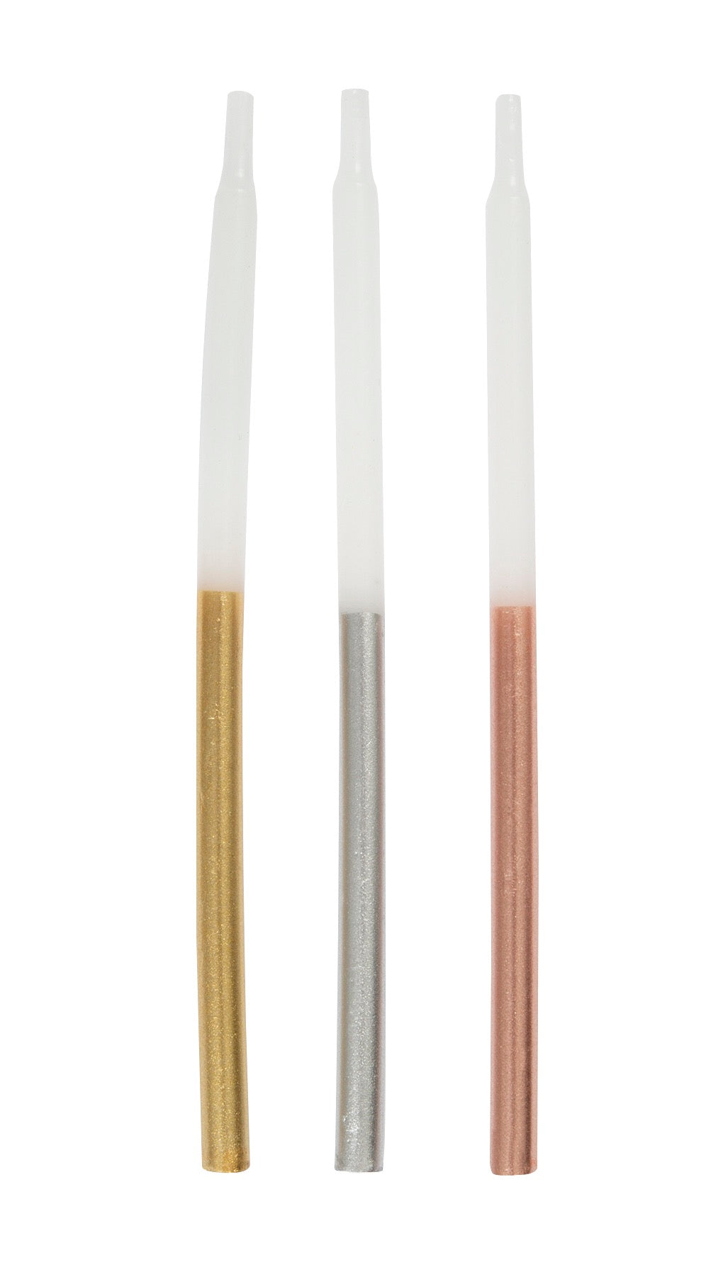 Metallic Dipped Birthday Candles 5in - Assorted 12ct