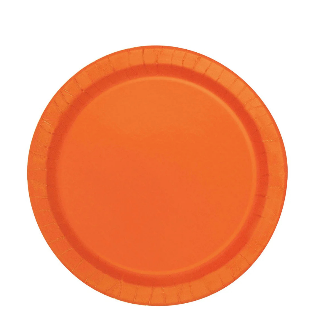 Orange 7in Paper Plates 50ct