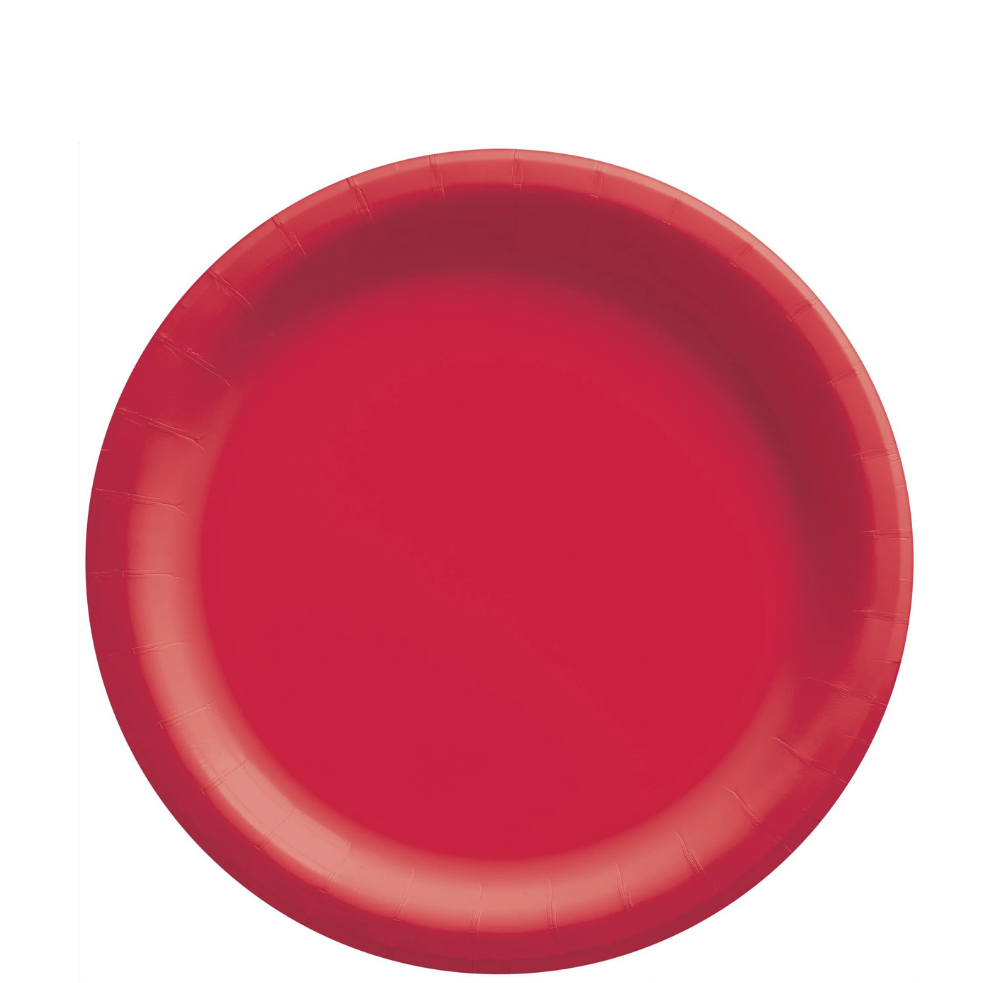 Red 7in Paper Plates 50ct