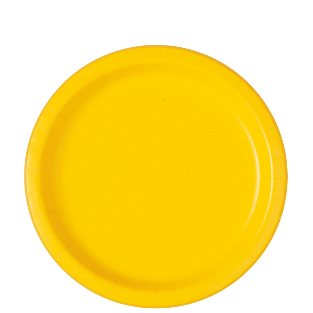 Sunshine Yellow 7in Paper Plates 50ct
