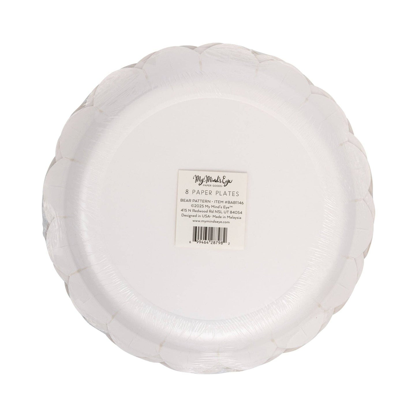 Teddy Bear Baby Pattern 9in Plates 8ct