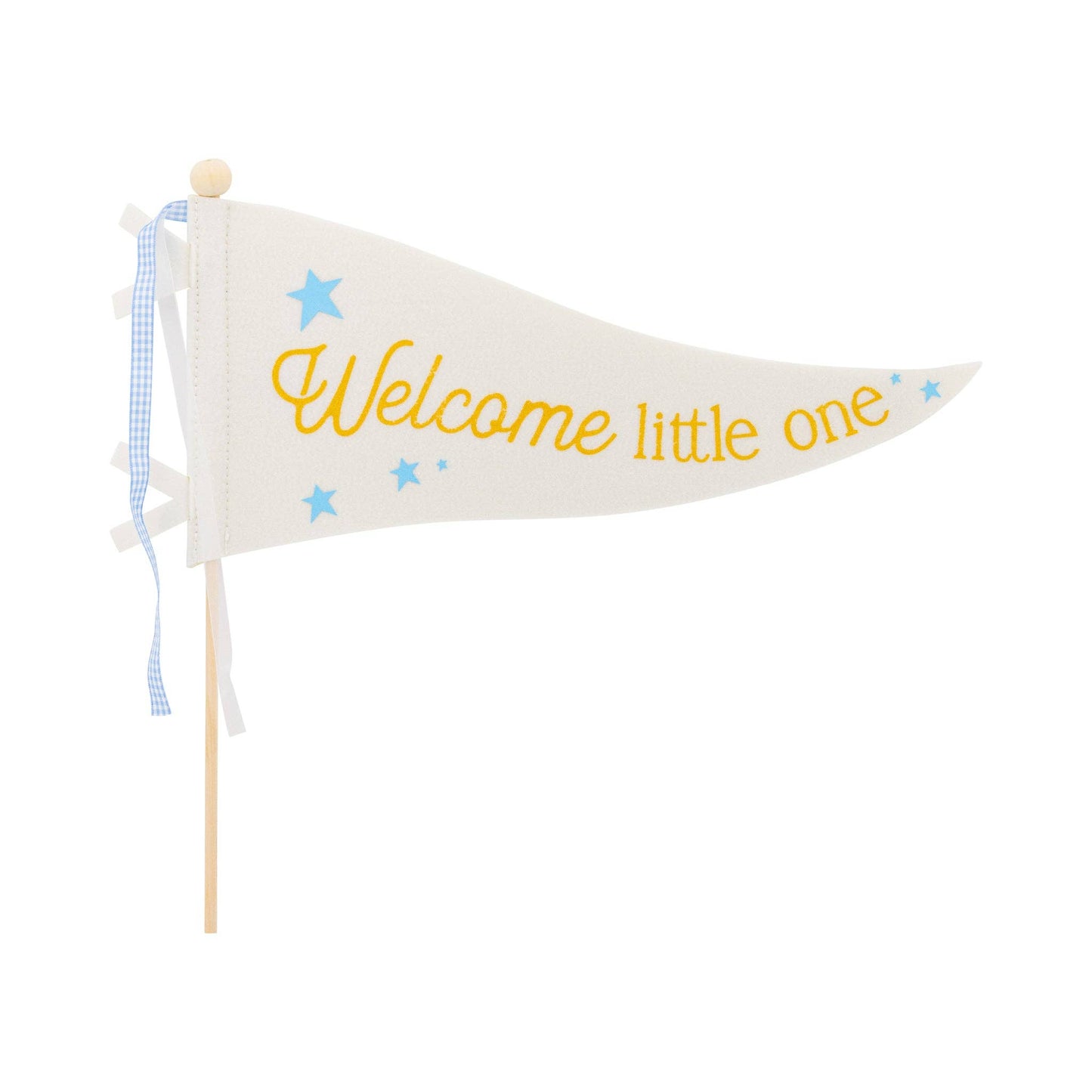 Welcome Little One Blue Pennant