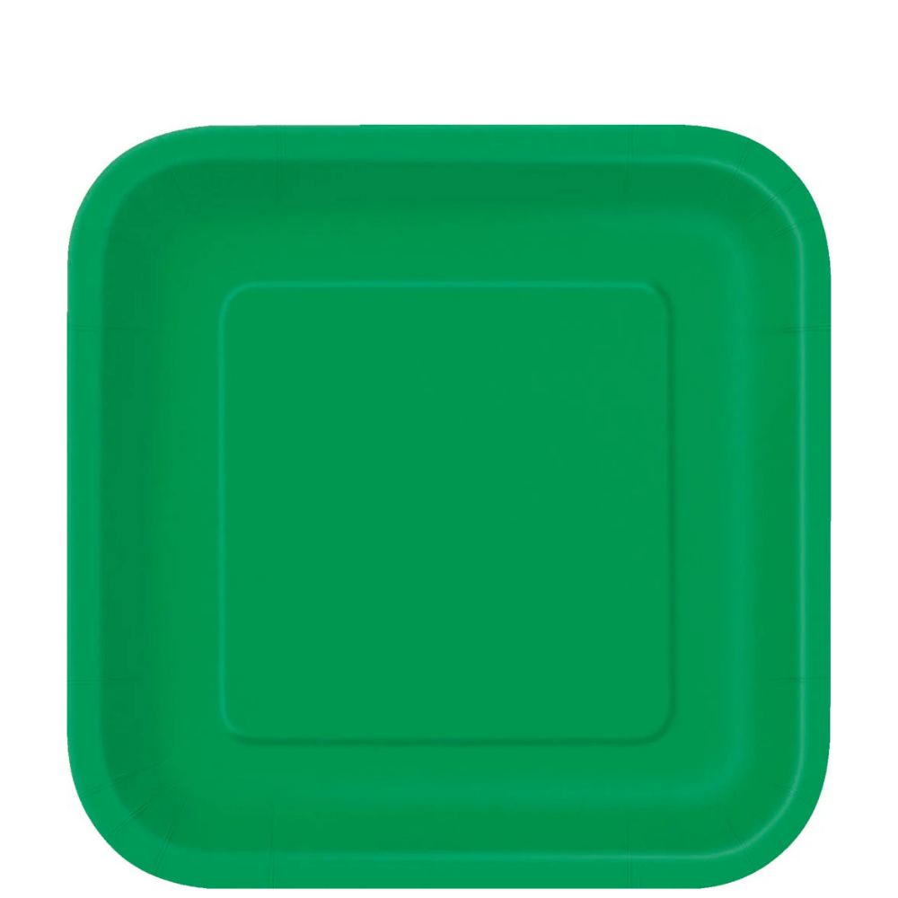 Green Square 7in Dessert Plates 16ct