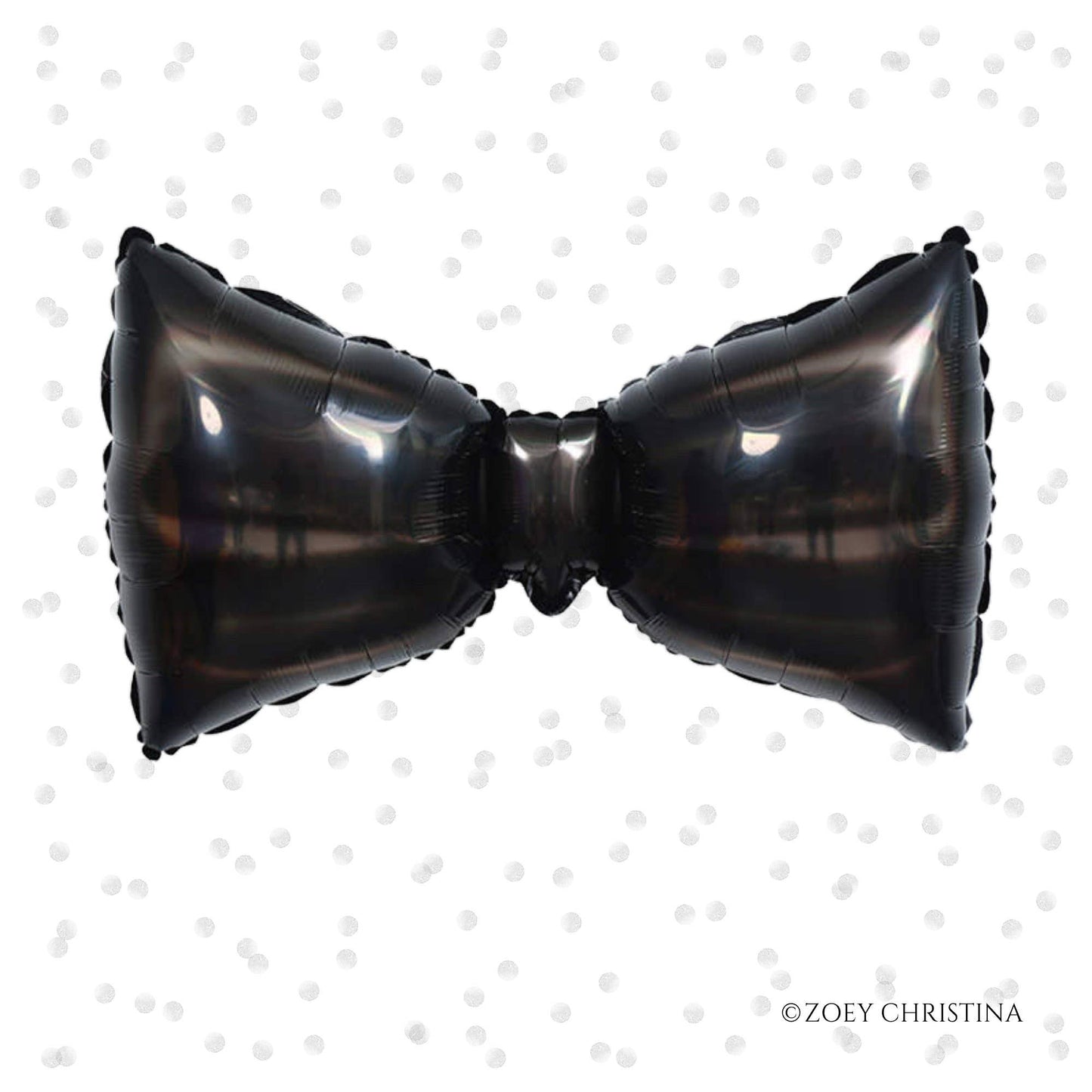 #487B Black Bow Tie Foil Balloon