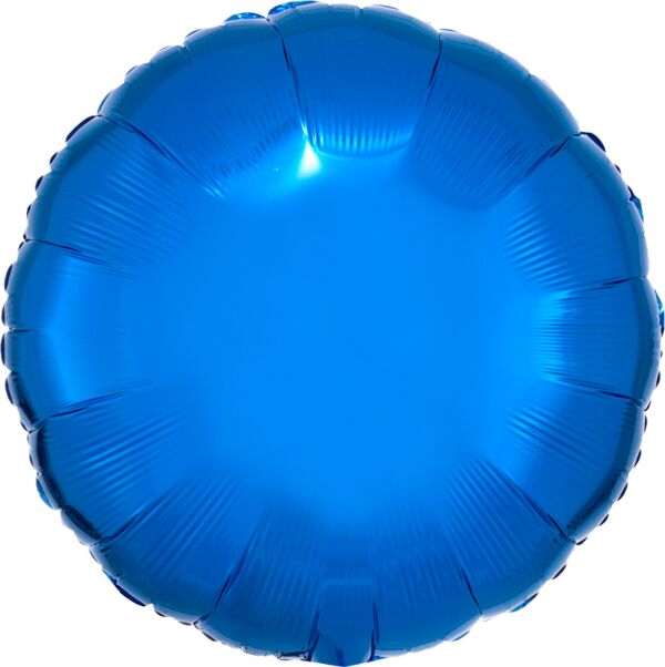 Royal Blue Metallic Round 18in Solid Mylar