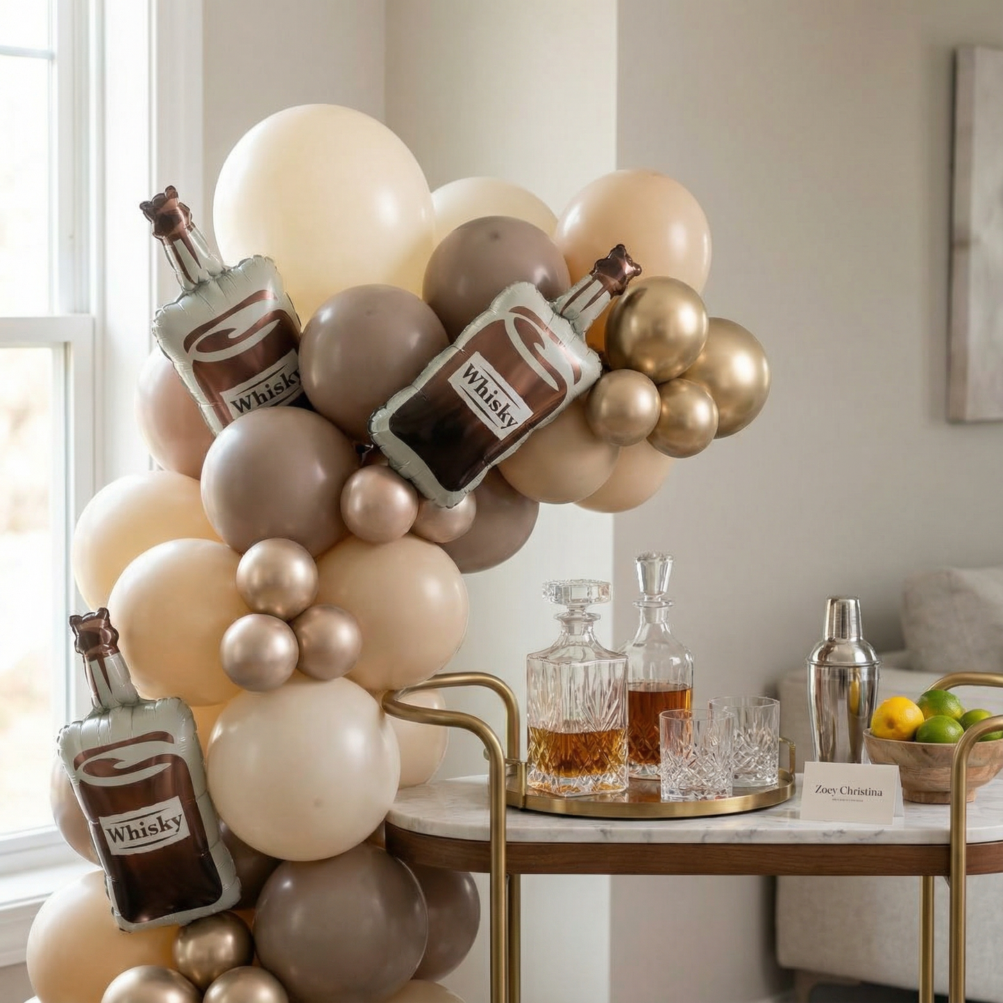 #383A Mini Whiskey Bottle Foil Balloon – Air Fill Only