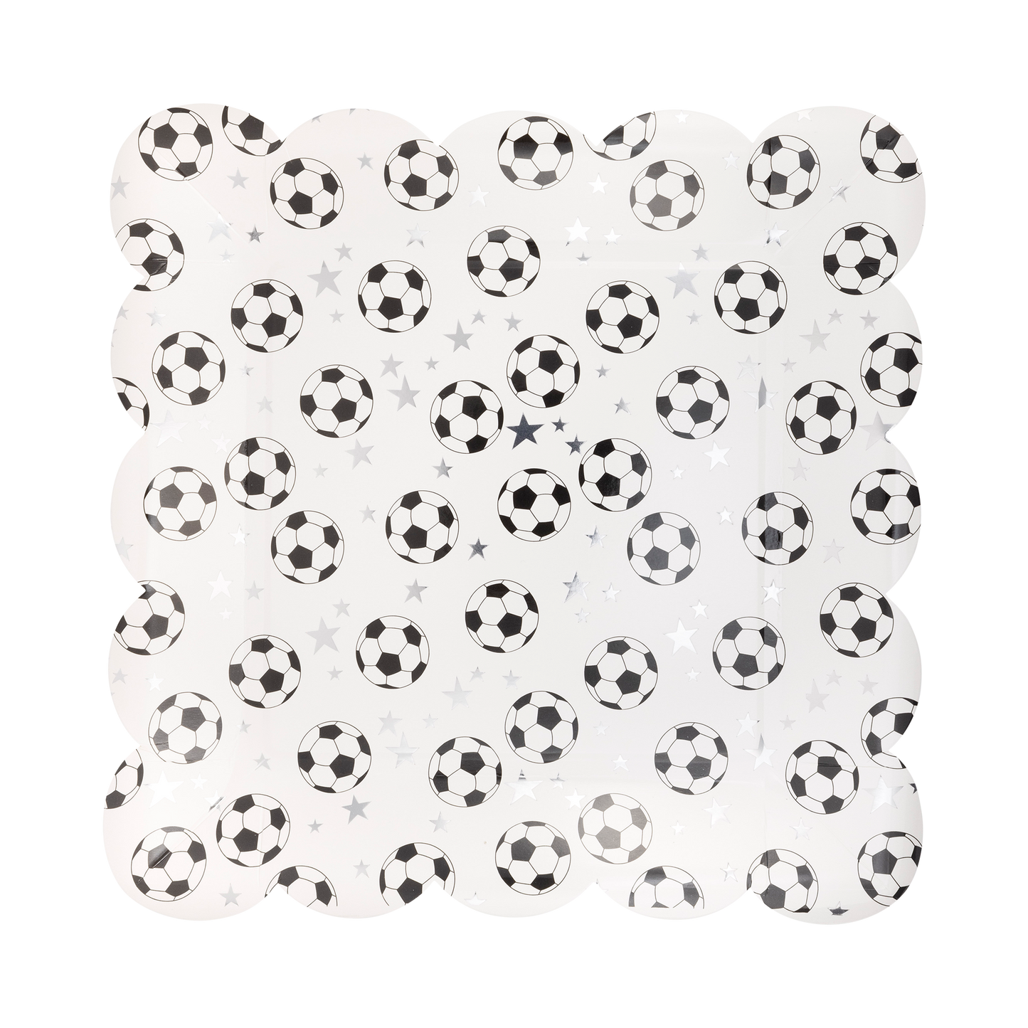 Scattered Soccer Ball 10in Plates 8ct