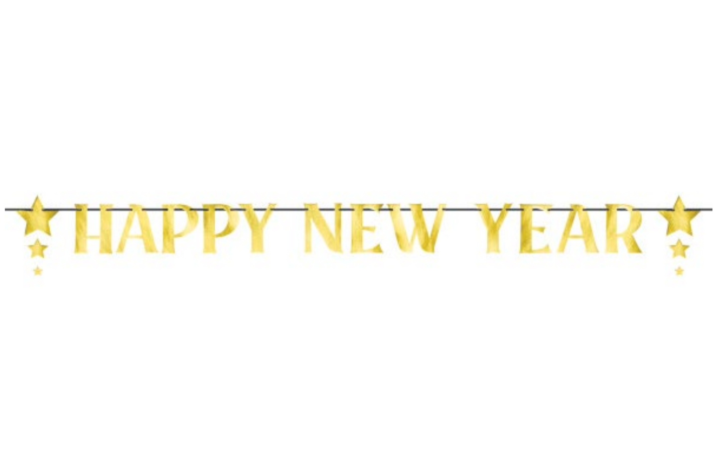 Happy New Year Star Letter Banner