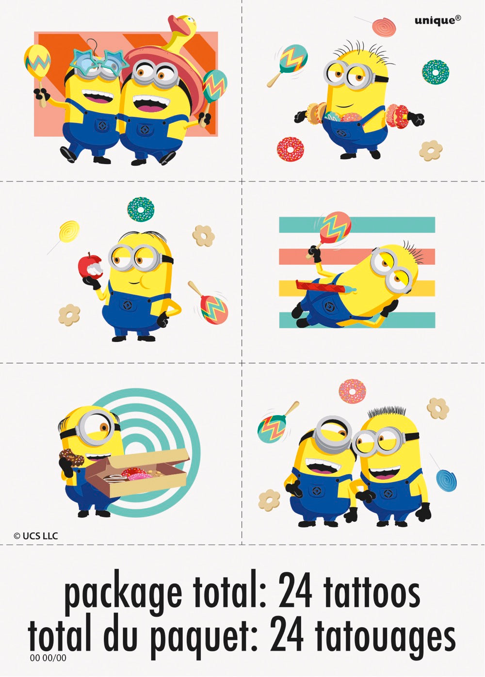Despicable Me Tattoos 24ct