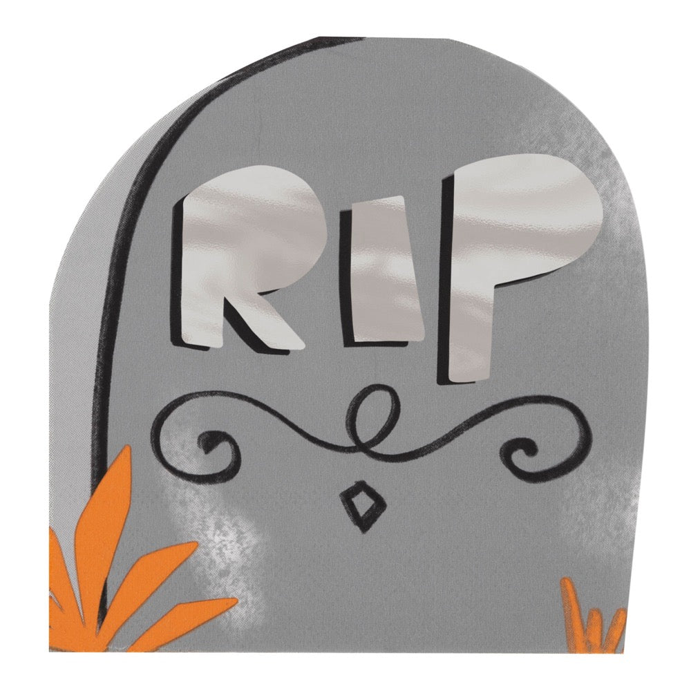 Bats & Boos Halloween Tombstone Shaped Napkins 16ct