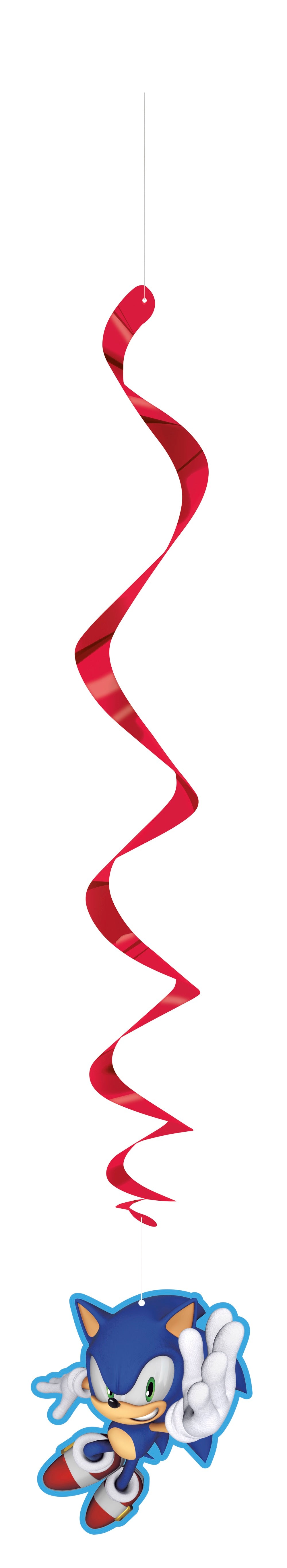 Sonic the Hedgehog Hanging Swirl Decorations 3ct