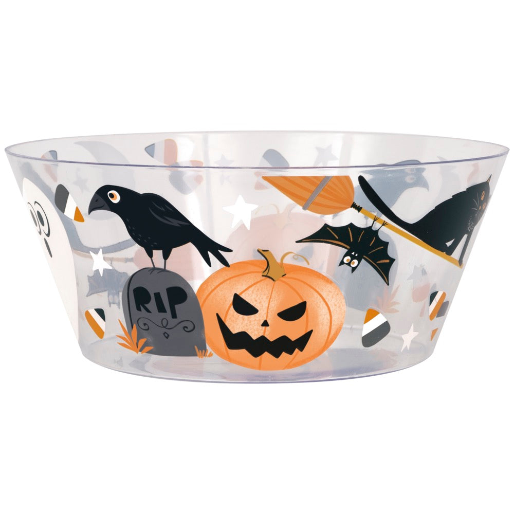 Bats & Boos Halloween 10in Plastic Serving Bowl