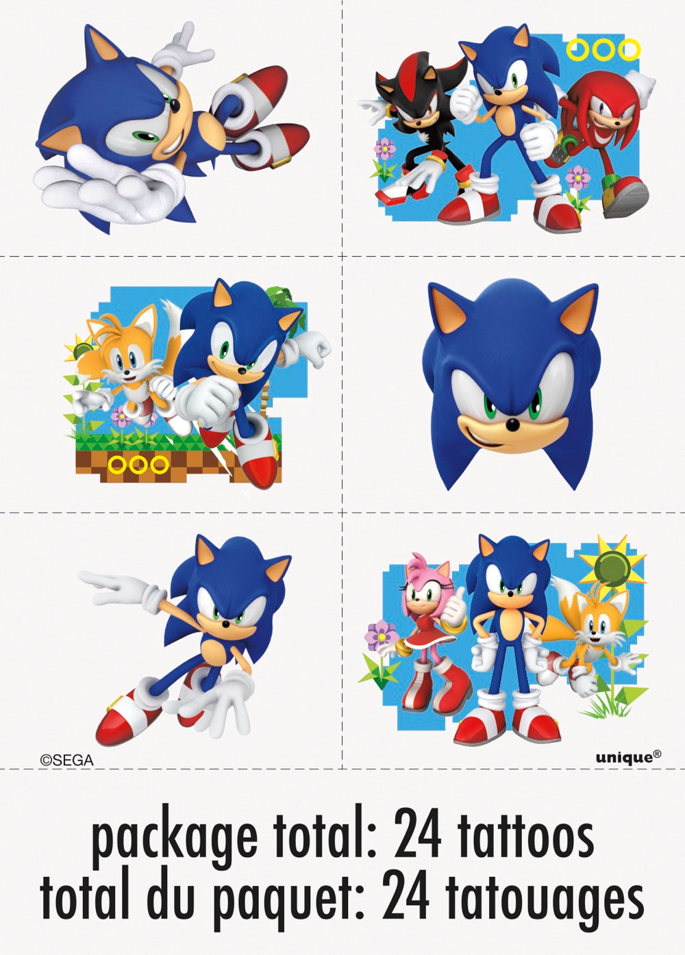 Sonic the Hedgehog Tattoos 24ct