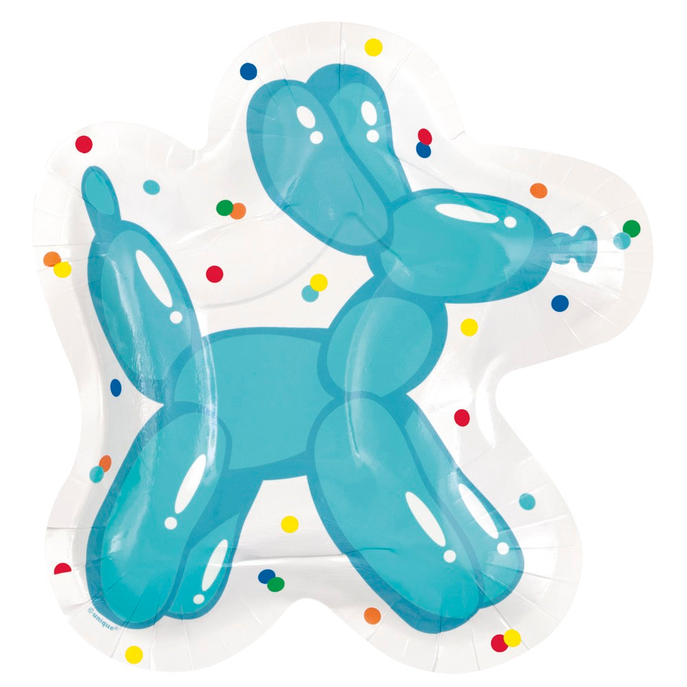Balloon Dog Birthday Shaped 8.25in Plates 8ct