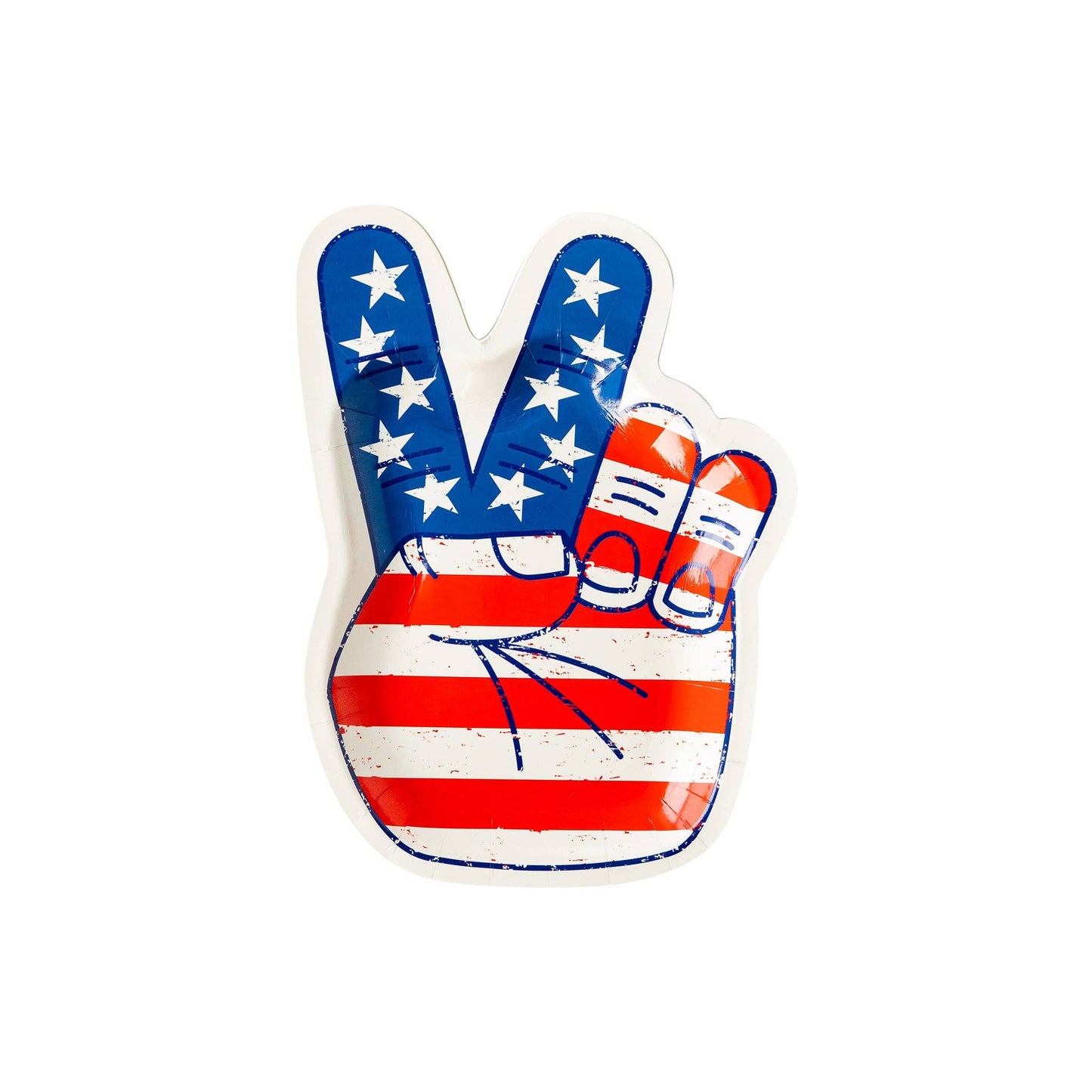Peace Flag Hand Plates 8ct