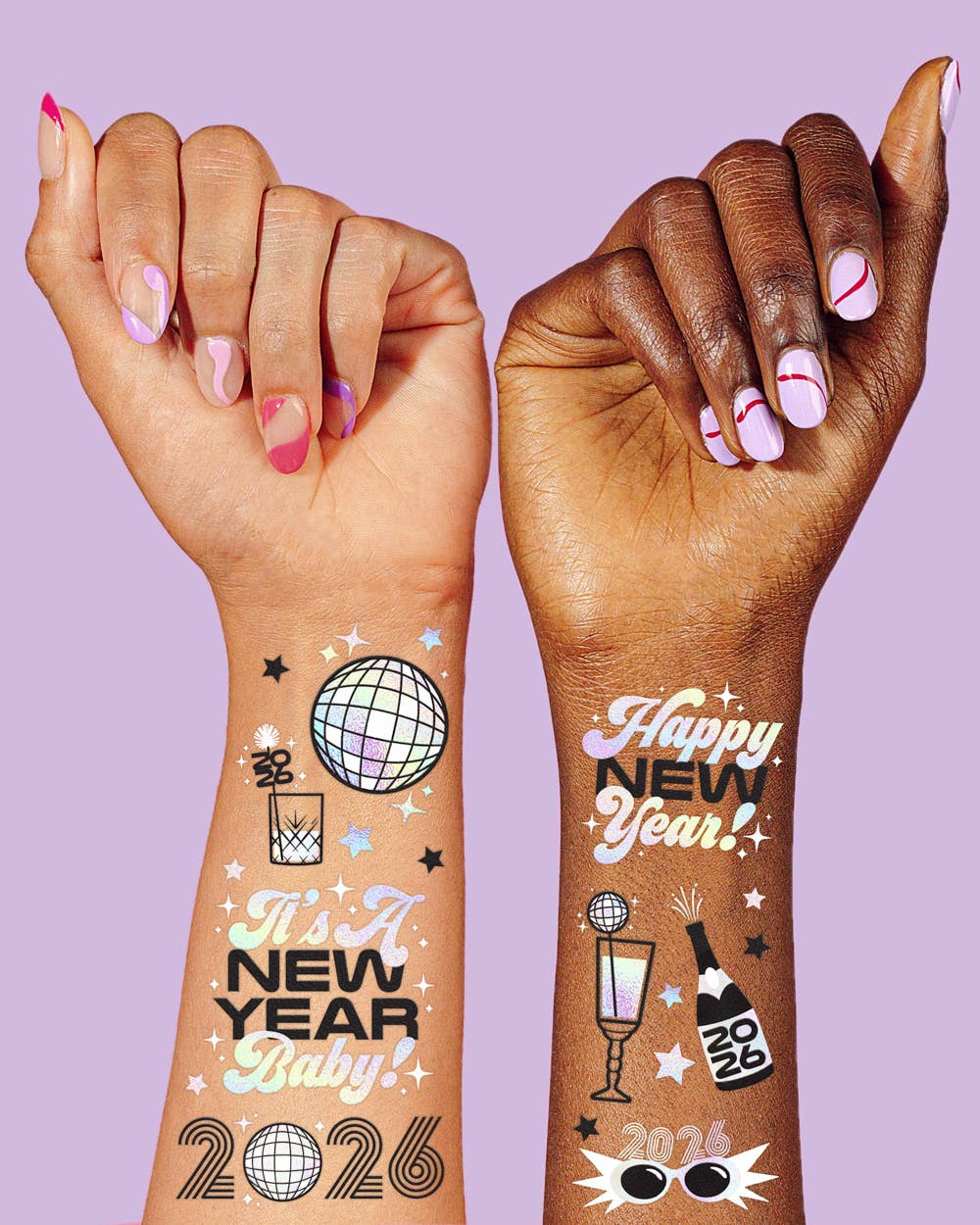 New Years Eve Party Temporary Tattoos