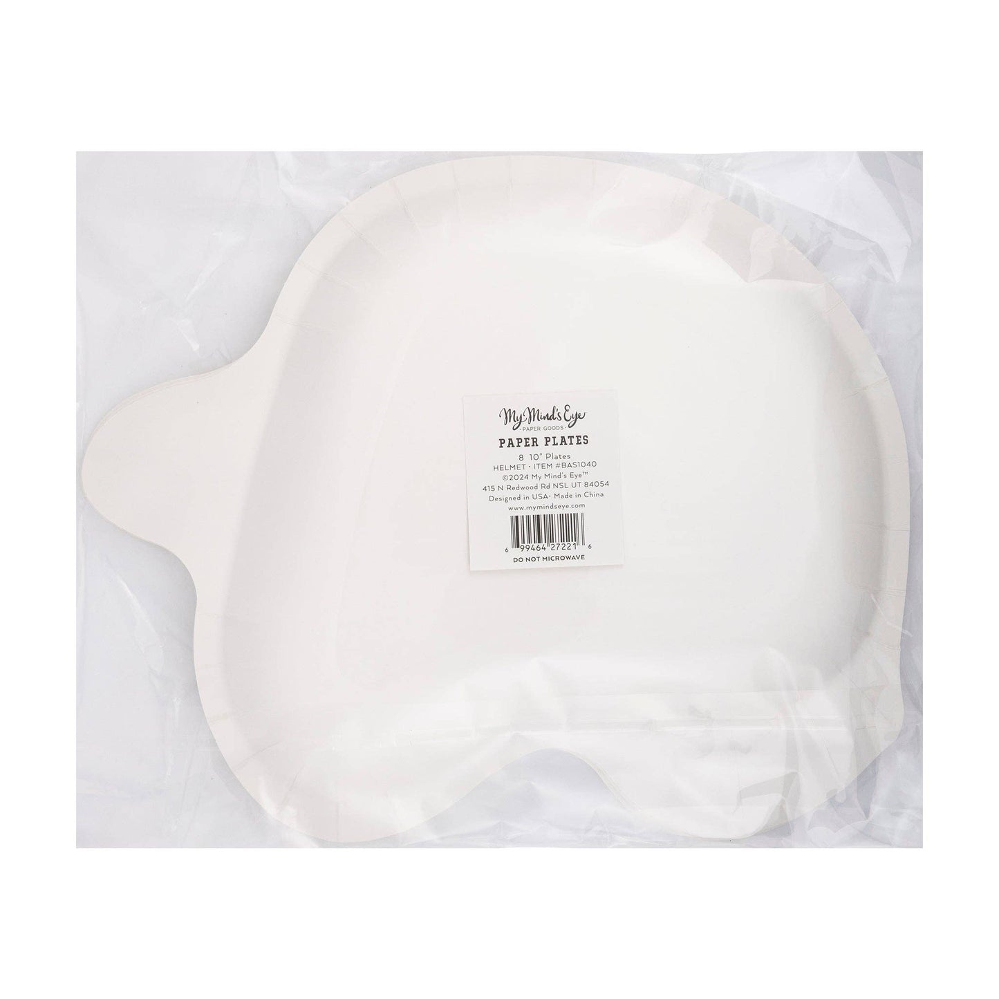 Helmet Shaped Disposable Paper Plates 8ct