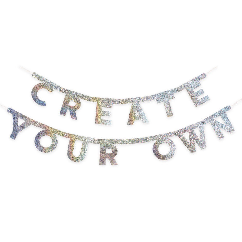 Foil Glitter Diecut Letter DIY Banner Kit