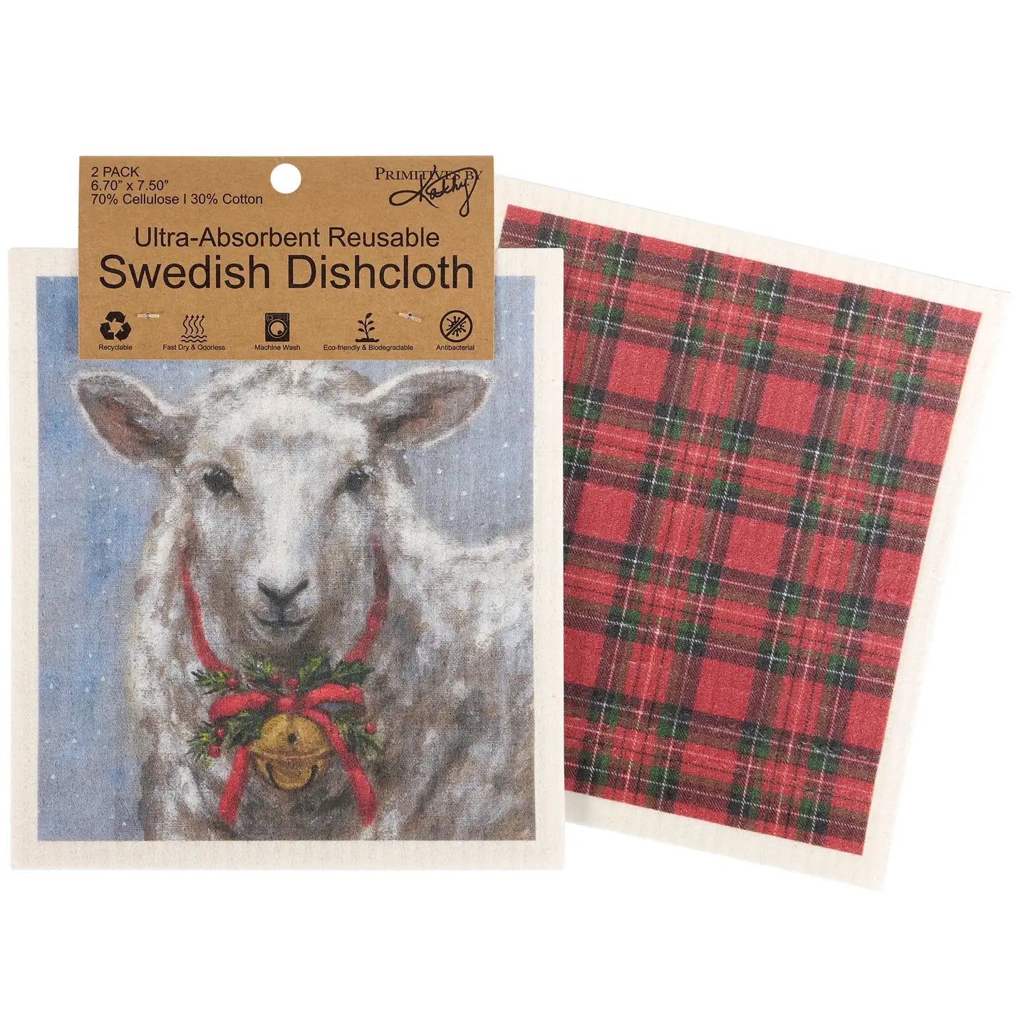 Festive Sheep Swedish Cloth Set
