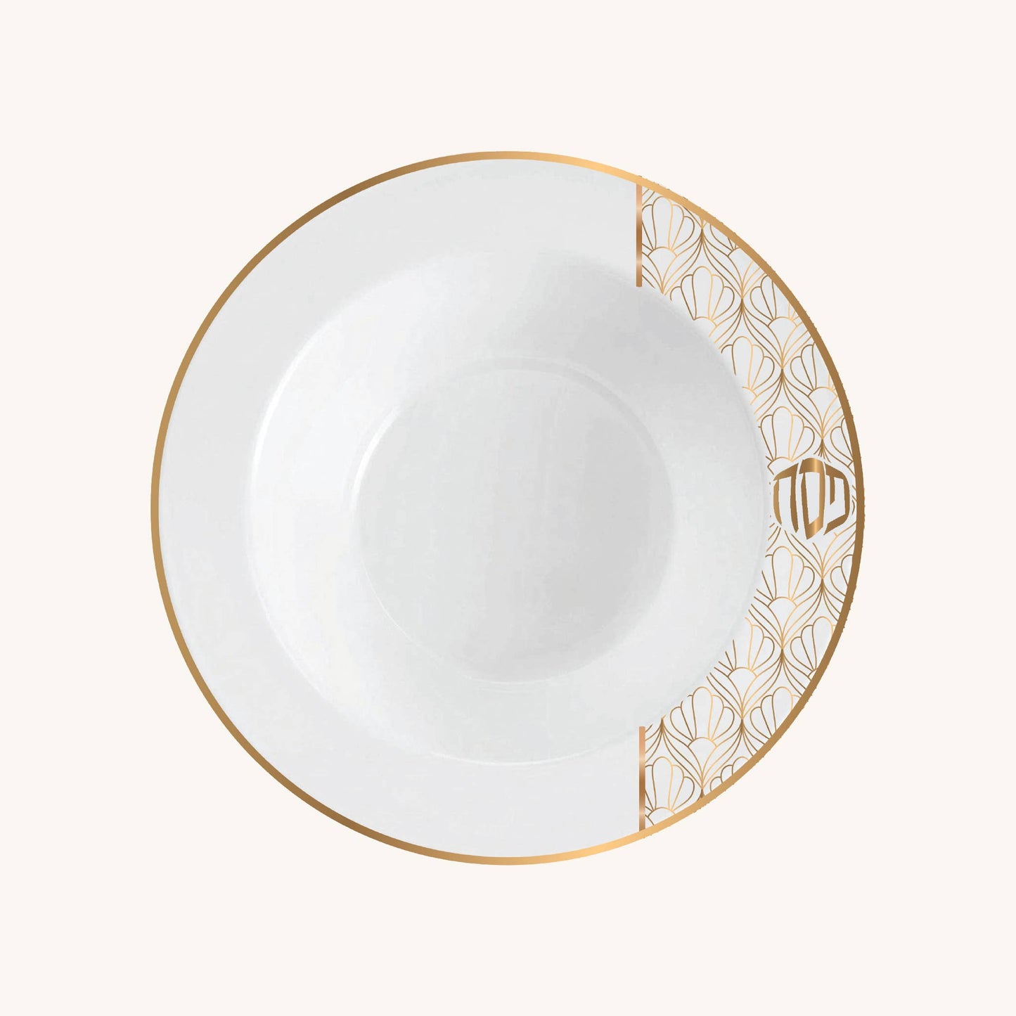 Pesach Hard Plastic Soup Bowl - White - Round - 10 pack