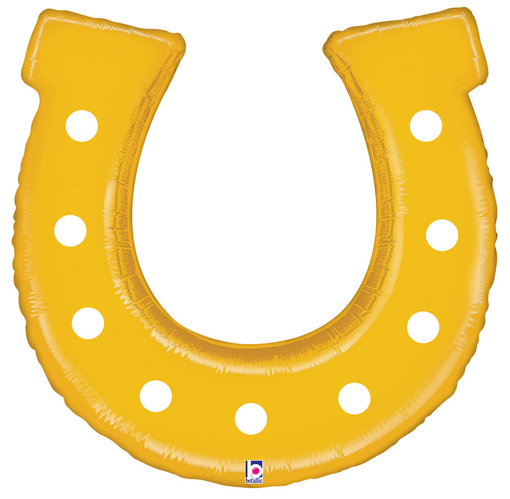 #486 Golden Horseshoe 38in Balloon