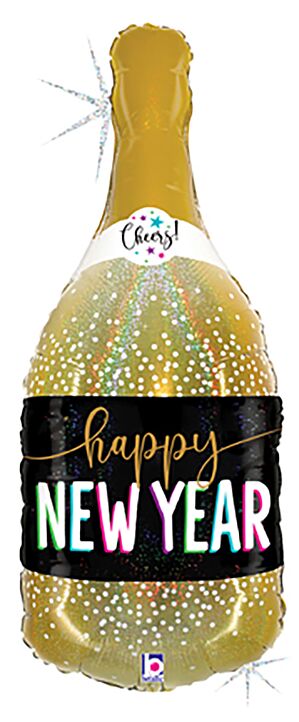 S68 New Year Champagne 36in Balloon