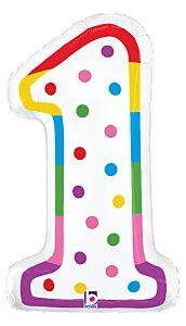 34in Number Balloons: Birthday Candle