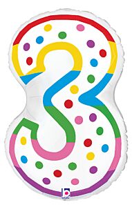 34in Number Balloons: Birthday Candle