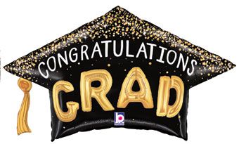 S00 Congratulations Confetti Hat 30in Balloon