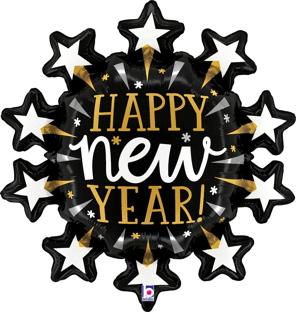 S73 New Year Starburst 30n Balloon