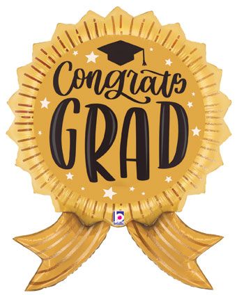 S00 Congrats Grad Fold Ribbon 35in Balloon