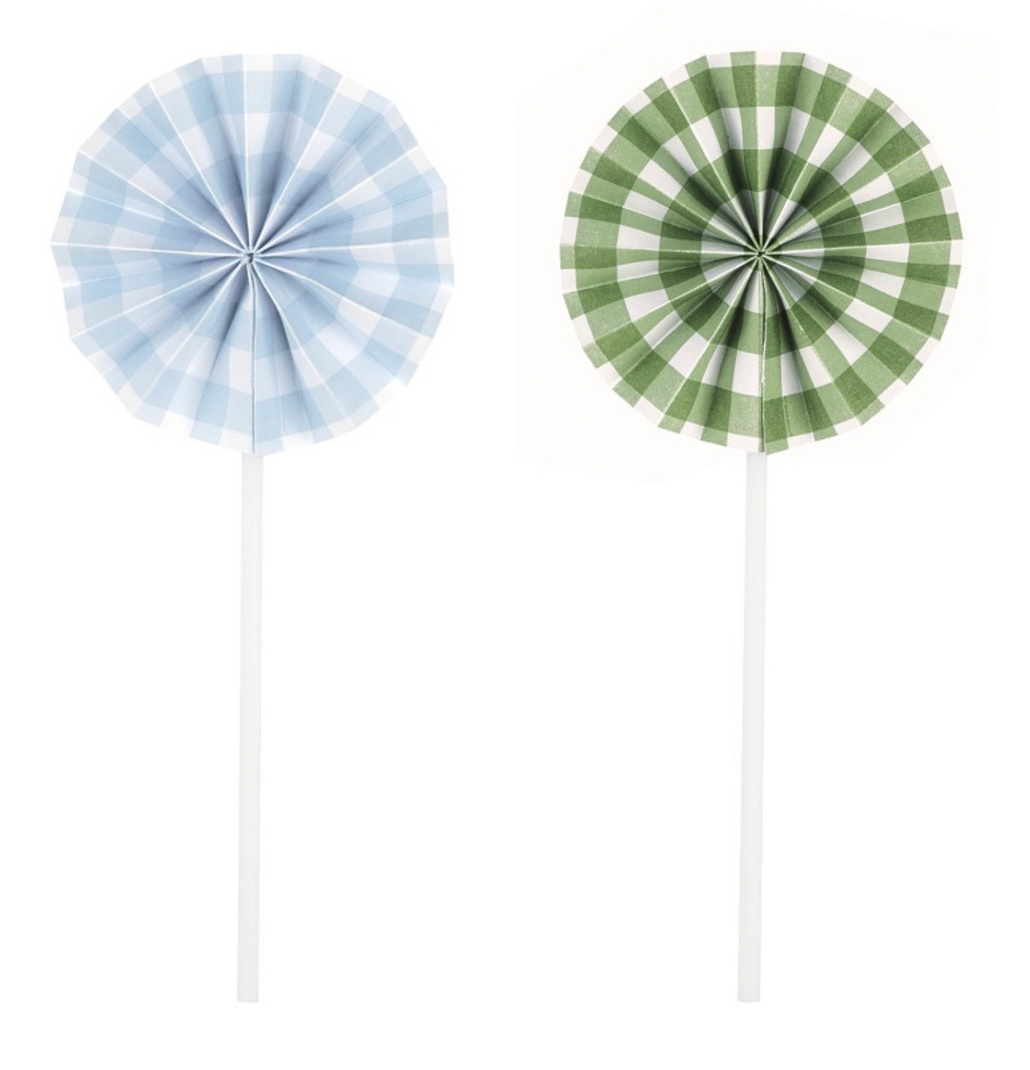 Garden Party Paper Fan Cake Topper Picks 8ct